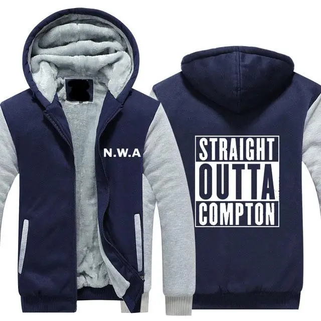 Прямая Из Compton NWA утепленная толстовка хип-хоп Тупак Легенда дизайн теплый флис пальто на молнии Толстовка