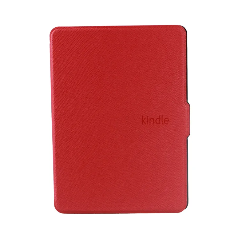 Чехол из искусственной кожи PU для Kindle 8 E-reader, защитный чехол для Kindle 8th Generation Ebook, жесткий корпус, защита от автоматического сна/пробуждения - Цвет: red