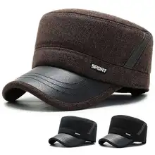 Осенне-зимние военные шапки для защиты ушей, снежная шапка с плоским верхом, бейсбольная кепка s, Мужская Регулируемая ветрозащитная армейская Кепка
