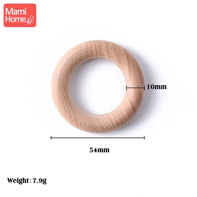 Mamihome 50 шт. 40 мм-70 мм бук деревянное кольцо детский прорезыватель BPA бесплатно Деревянный пустой грызун DIY кормящих браслеты детские товары игрушки