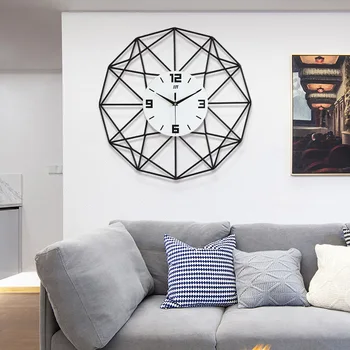 

Nordic style wall clock living room creative home atmosphere modern minimalist fashion wall clock quartz clock