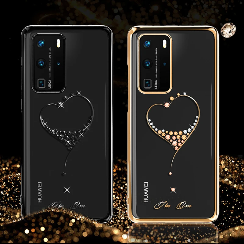 Оригинальный Роскошный прозрачный чехол Kingxbar со стразами для Huawei P40/ Pro модный