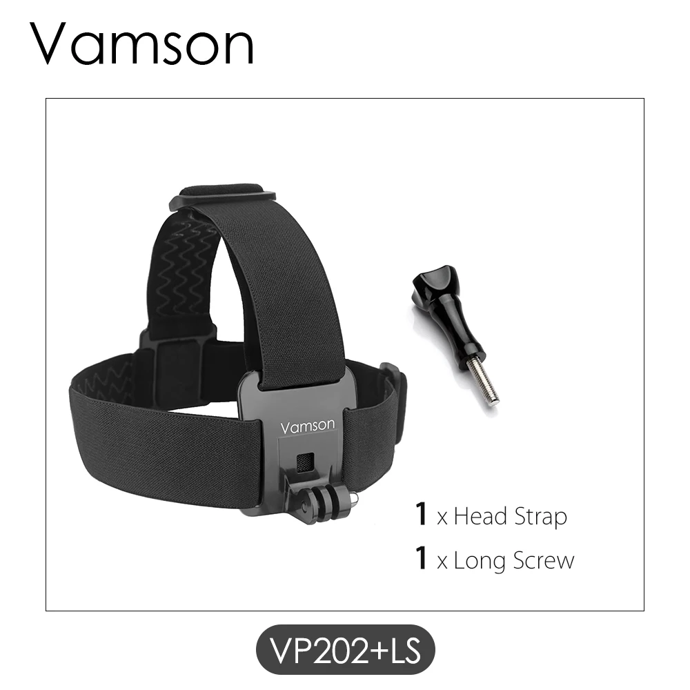 VP202-LS Vamson ремень на голову для Gopro hero 8 7 аксессуары на голову ремень Регулируемый для Gopro hero 7 6 5 4 для SJCAM VP202 - Цвет: VP202-LS