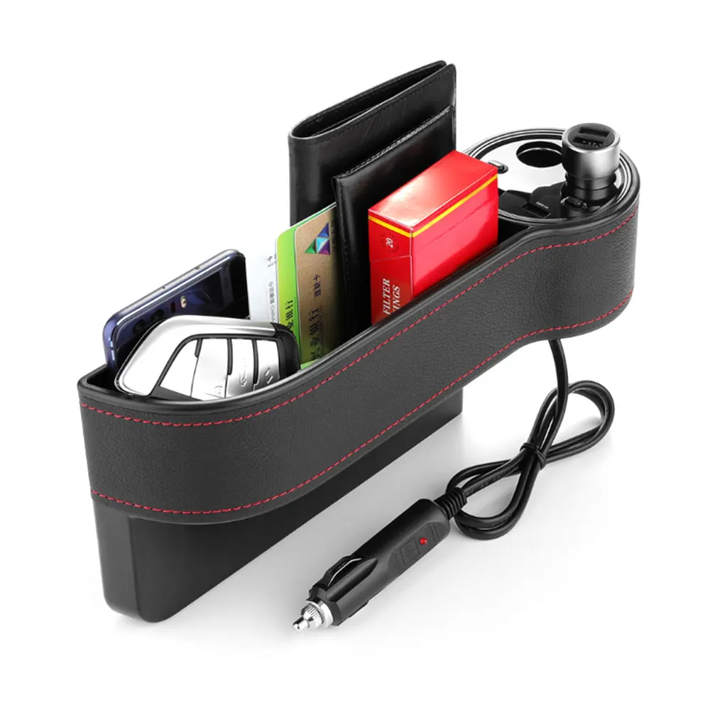 

Car Seat Clearance Storage Box Multi-functional Car Cigarette Lighter Car Charger Universal Car Organizer