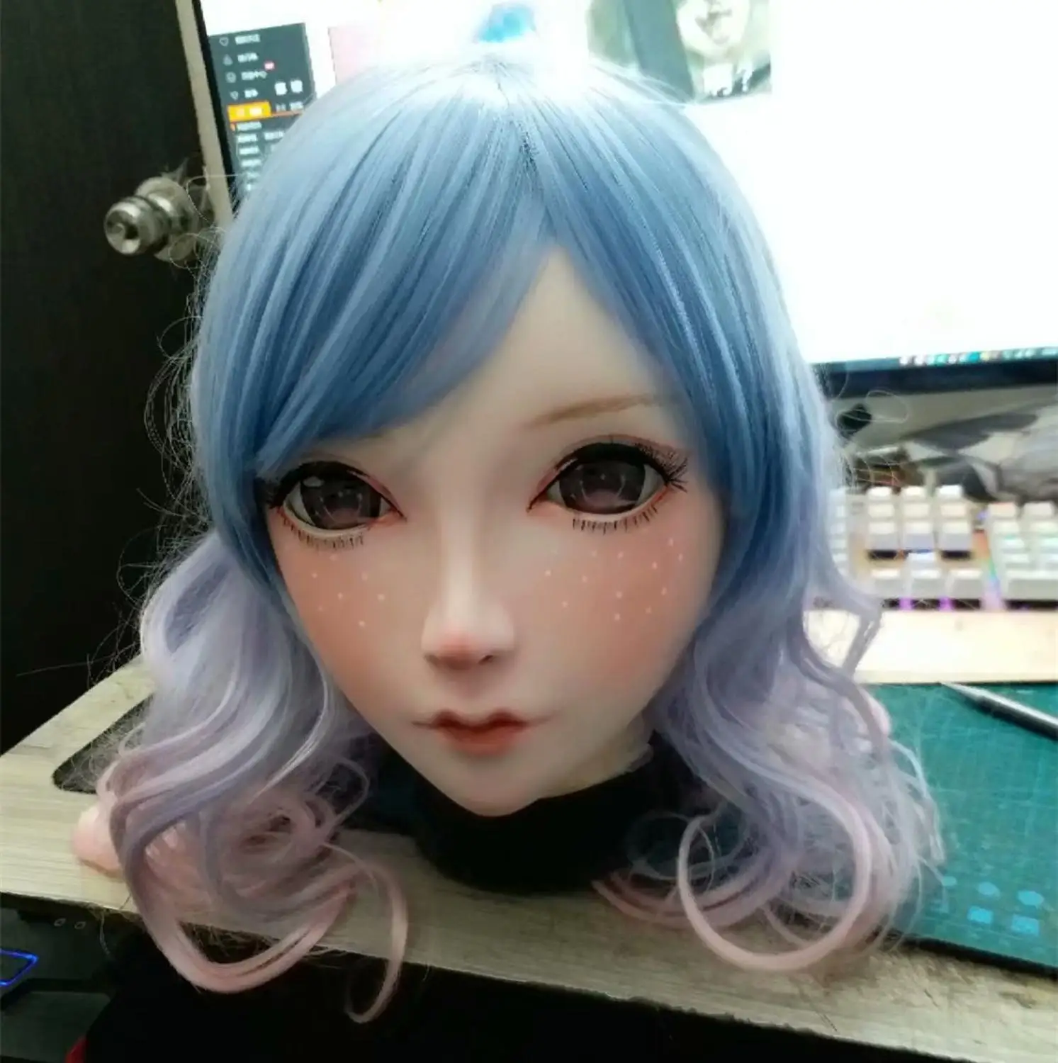 type 1 NEW-24) BJD Кигуруми для транссексуалов, Красота макияж Косплэй силиконовая маска Аниме Kigurumi маски резиновые секс куклы - Цвет: type 1
