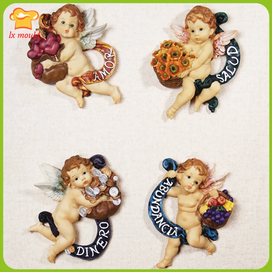 

2019 new cute little angel silicone mold European ornament angel