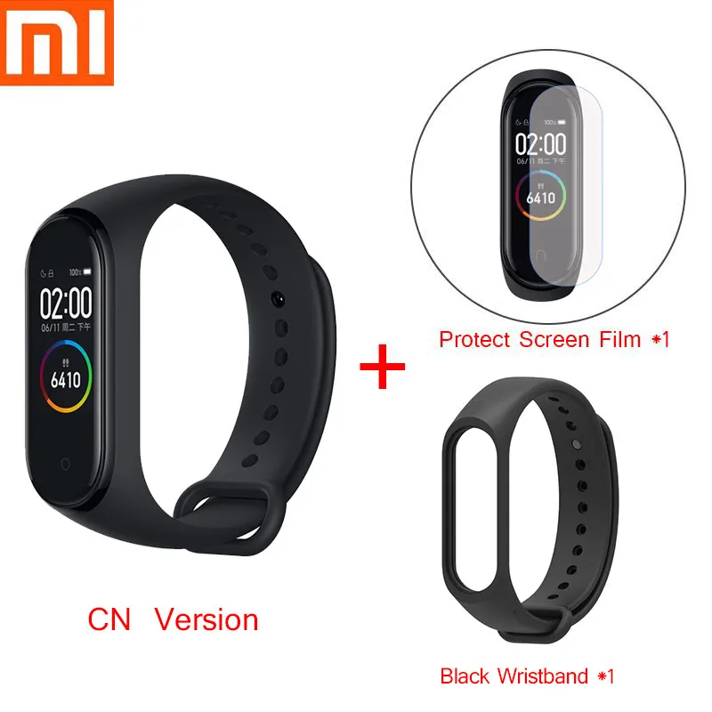 Mi Band 4 смарт-браслет Xiao mi спортивный фитнес-трекер Шагомер мониторинг сердечного ритма фитнес-браслет для xio mi Band 4 3 - Цвет: mi band 4cn strap A