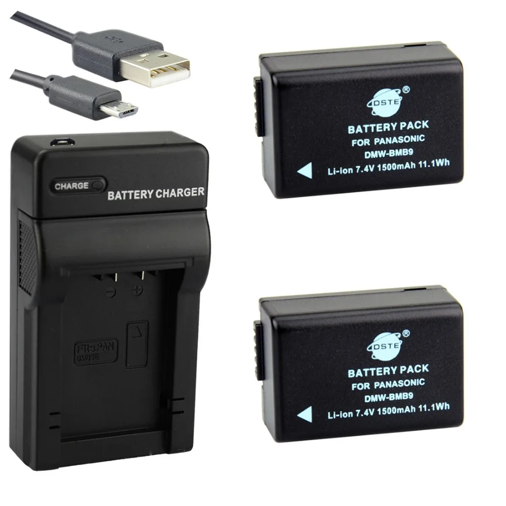3 шт. 1500 мАч 7,4 V DMW-BMB9 DMW-BMB9E DSTE Камера Батарея DC Зарядное устройство для цифрового фотоаппарата Panasonic DMC-FZ40 FZ45 FZ47 FZ48 FZ100 FZ150 DC-FZ80
