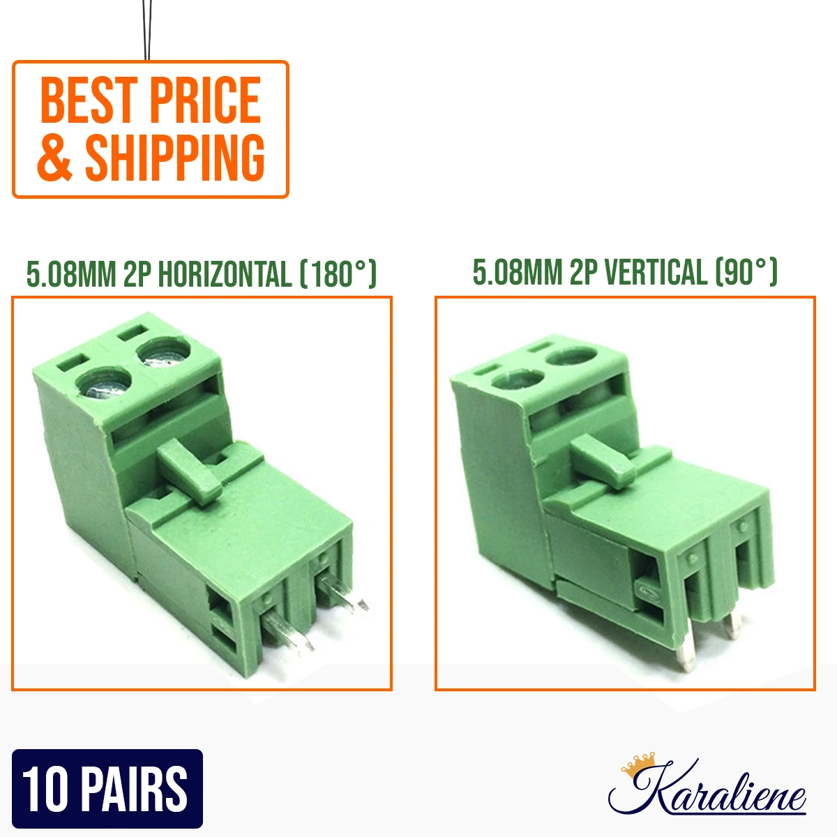 10SETS 2Pin 2EDGK-5.08 2EDGR-5.08 2EDGV-5.08 Screw Terminal Block Connector