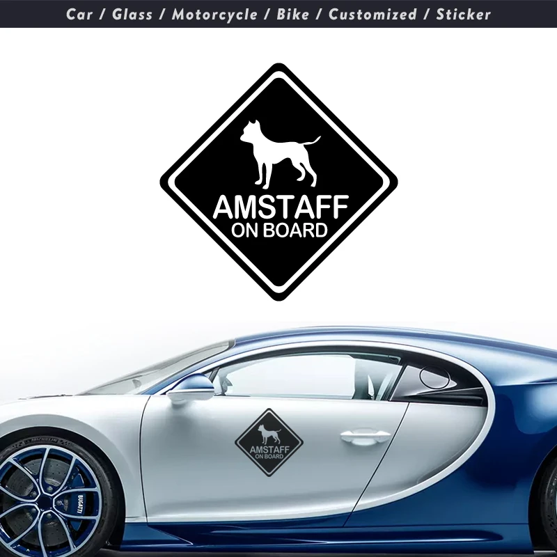 

Decorative Decoration of Car Sticker with Excellent Quality and Good Quality AMSTAFF ON BOARD PET DOG 17cm*17cm