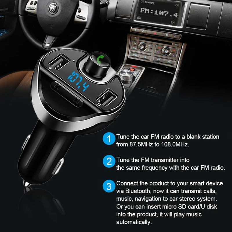 Беспроводной Bluetooth fm-передатчик автомобильный ЖК MP3-плеер радио передатчик Handsfree Bluetooth автомобильный комплект Hands Free зарядное устройство для автомобиля