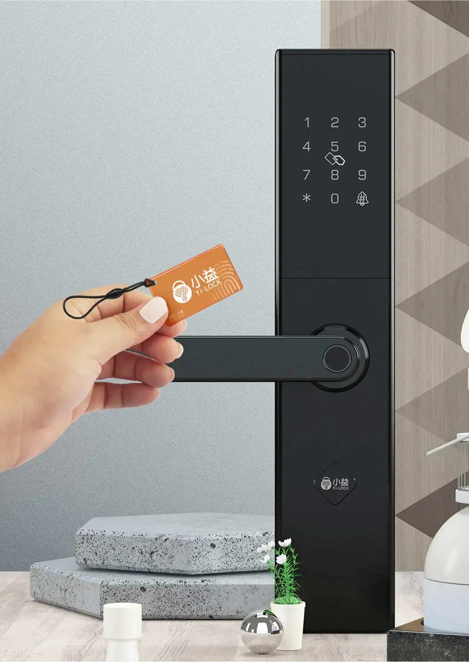 Умный дверной замок с отпечатком пальца Yi-Lock безопасность интеллектуальный замок биометрический электронный Wifi дверной замок с Bluetooth приложение разблокировка