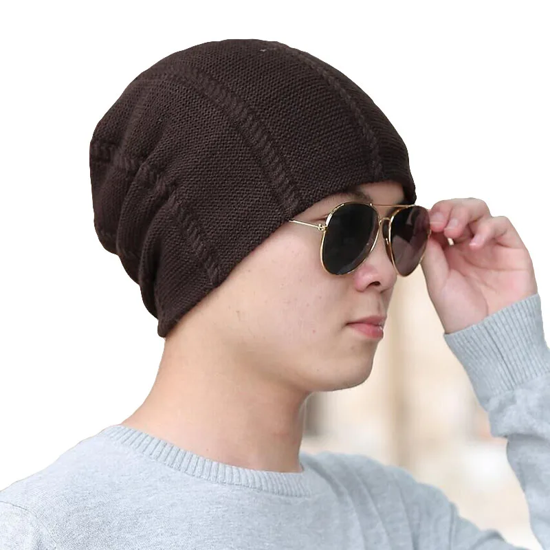 Шапка вязаная зимняя шапка Skullies Beanies мужские шапки Теплые Мешковатые маски Новые модные брендовые зимние шапки для мужчин и женщин вязаная шапка