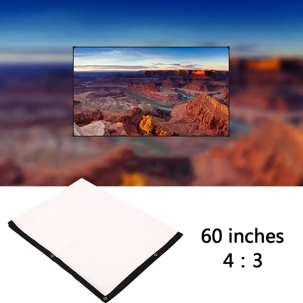 

Movie Curtain Movie Cloth Polyester Shade Sail Shelter Projection Screen Waterproof Portable Durable Moisture Proof Home Room