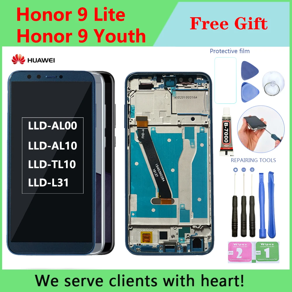 Дисплей для HUAWEI Honor 9 Lite с сенсорным экраном сменный ЖК-дисплей lld-al00 al10 tl10 оригинал