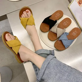

2019 Beach HersevLL Women Slippers Sandals Women Slippers Flat Heel Casual Ladies Shoes Outdoor Female Slides