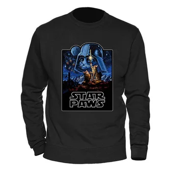 

Homme Tracksuits Star Wars Star Paws Funny Hoodie 2020 Keep Warm Winter Spring Fall Mans Hoodies Long Sleeve O-neck Sweatshirts