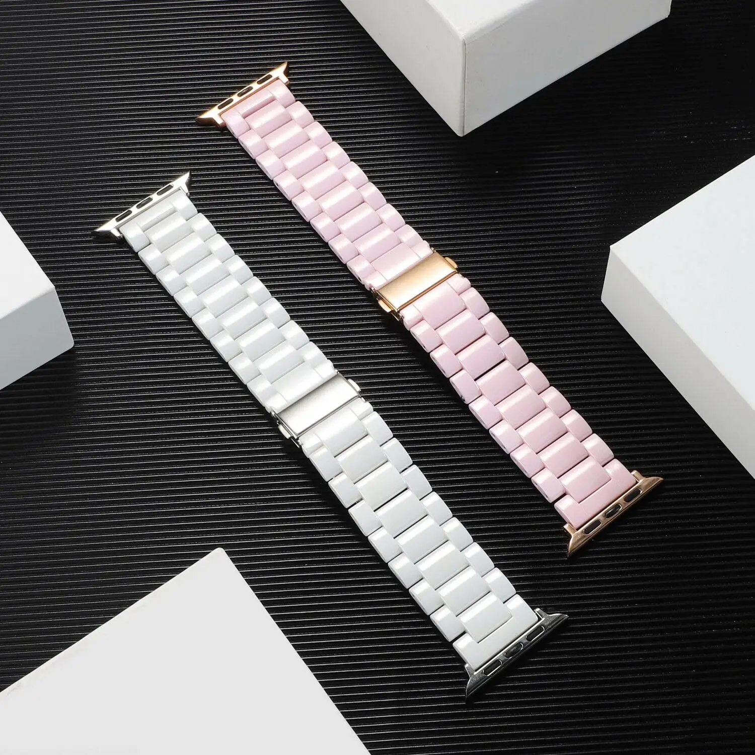 3 бусины керамический ремешок для часов iWatch Apple Watch Series 5 4 3 2 1 38 мм 40 мм 42 мм 44 мм для женщин и мужчин ремешок на запястье