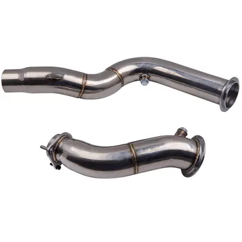 

2pcs 3" T304 Stainless Steel Catless Decat Down Pipe For BMW F80 M3 & F82 M4