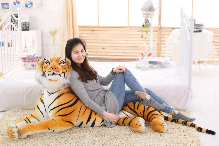 Bichos de Pelúcia Tigre de Pelúcia Bonito da Menina do Algodão Brinquedos para Crianças Macio Centímetros Brinquedos Travesseiro Brinquedo Peluche Boneca Animais Tigre 2019 115 5 Boneca Bonito Da Menina do Algodão Animais