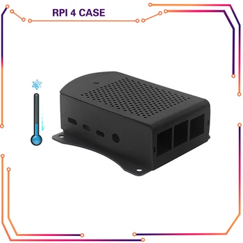 

Raspberry Pi 4 Case aluminum alloy box black metal shell suspension bracket for Raspberry Pi 4 Model B RPI187