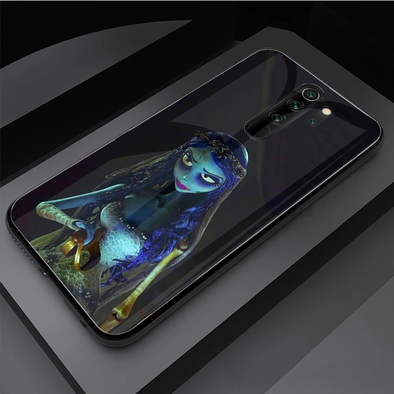 corpse bride Tempered Glass Phone Case For Redmi Note 5 6 7 8 Pro Note8T Note9S Redmi8 9 Cover Shell xiaomi leather case custom Cases For Xiaomi