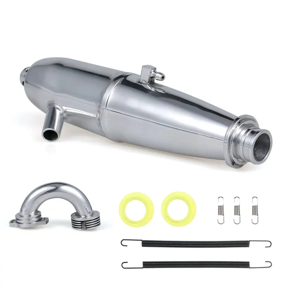 

1/8 Aluminum Upgrade Side Exhaust Joint Exhaust Pipe Mmethanol Engine Metal Exhaust Pipe Vehicle Accessories Parts