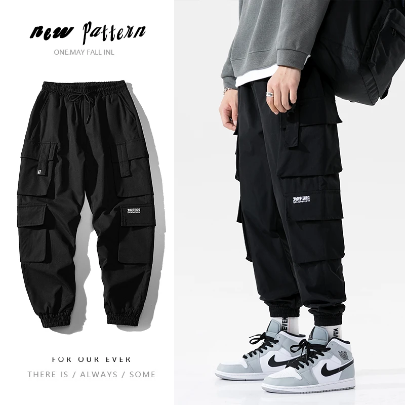 Streetwear Black Mens Harem Joggers Pants Men Cargo Pants 2021 Hip Hop