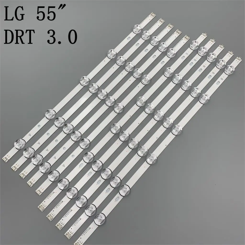 10pcs LED strip For LG Innotek DRT 3.0 55"_ A/B type Rev01 55LB561V 55LB652T LC550DUE LG55LF5950 55LY320C 55LB5700 55LF6500