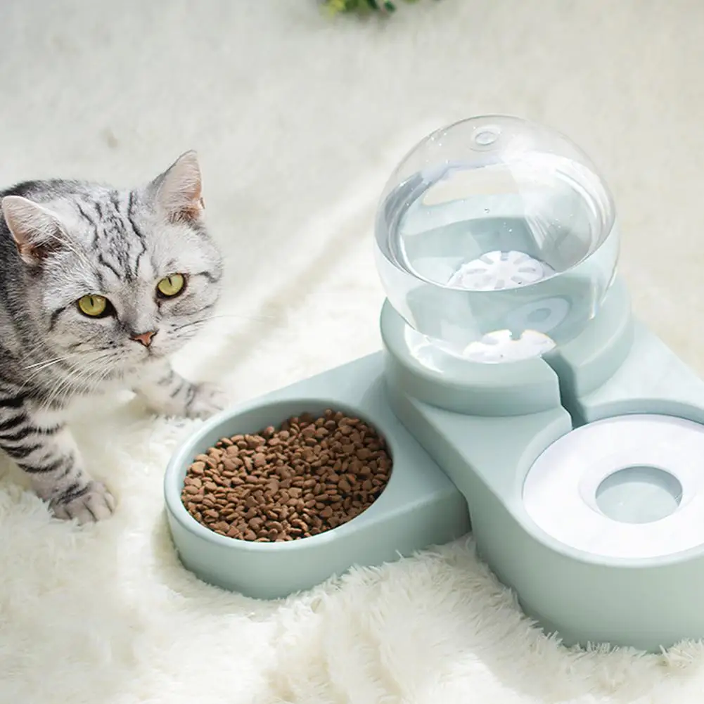 1.8L Bubble Cat автоматическая кормушка миски для домашних животных съемный не мокрый рот кошки собаки вода поилка диспенсер для кормления домашних животных