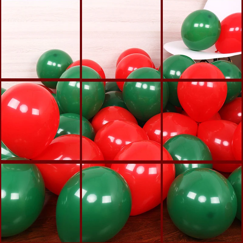 Год рождество шар зеленый красный круглый латексные шарики 100 шт Свадебный день рождения баллон гелия для детей для мальчиков детский душ оформление