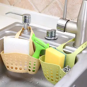 

Adjustable Soap Sponge Holder Storage Drain Rack Kitchen Hanging Drain Basket Rack Holder Shelf Bathroom Organizer
