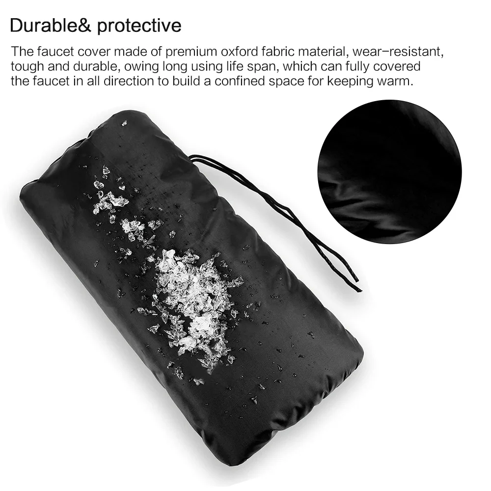 Waterproof Outside Thermal Faucet Cover Tap Oxford Cloth Faucet Antifreeze Cover Protector Winter Frost Insulated