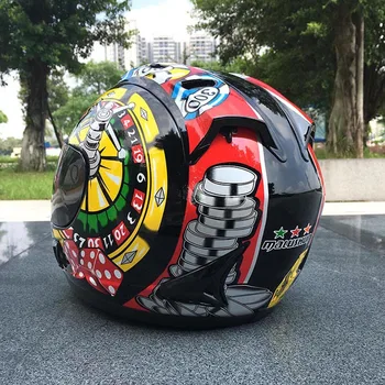 

Racing Helmet For Motorcycle Motociclismo Flip Up Individuality Helmet Helmet Racing Belt Angle Novelty
