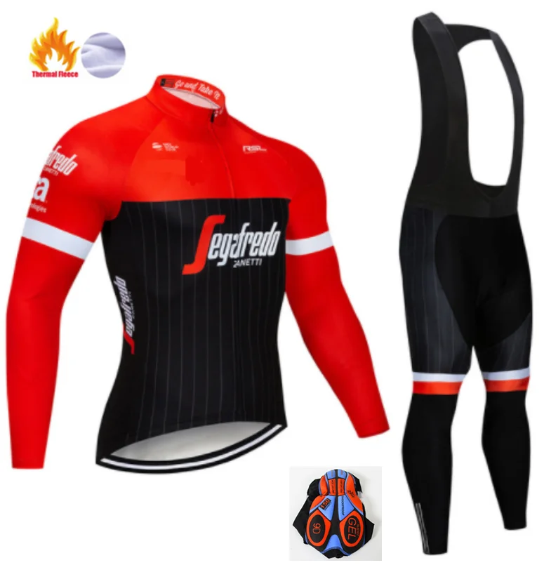 Winter Cycling set Треккинг зимний термальный флис теплый Велоспорт Джерси Набор термальная одежда для велоспорта Одежда для верховой езды Ropa Ciclismo - Цвет: Winter Cycling set