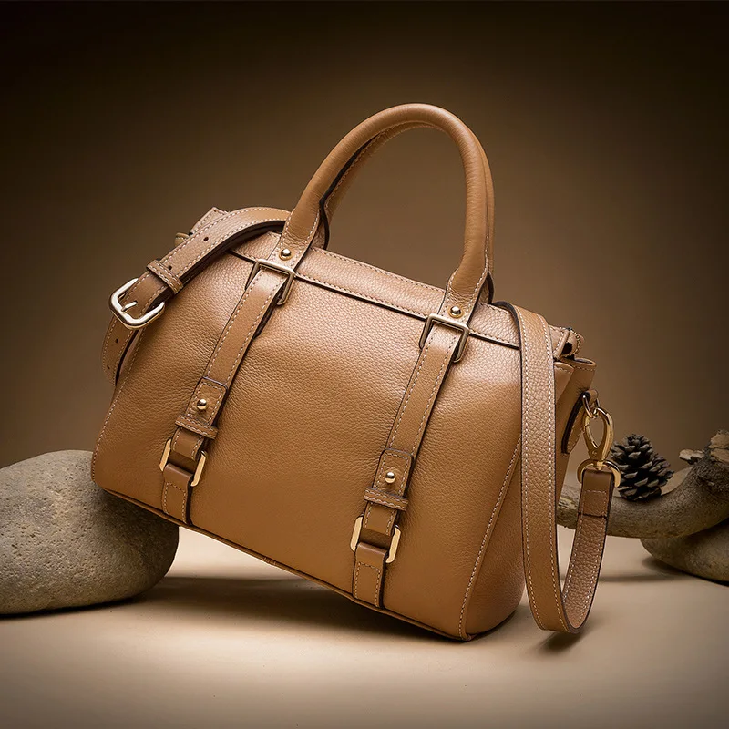 

New Style WOMEN'S Leather Bags-Style Soft Leather Shoulder Bag Full-grain Leather Portable Shoulder Bag Origional Motorcycle Bag