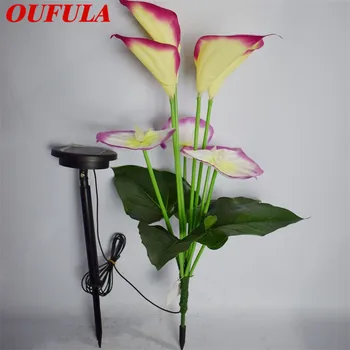 

AOSONG Solar Outdoor Garden Lawn Light Lotus Horseshoe Simulation Ground Light LED Landscape Light Decoration