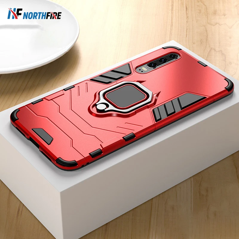 NORTHFIRE Armor Case For Huawei P20 Pro lite Finger Ring Holder P30 Shockproof Combo Bumper Cover |
