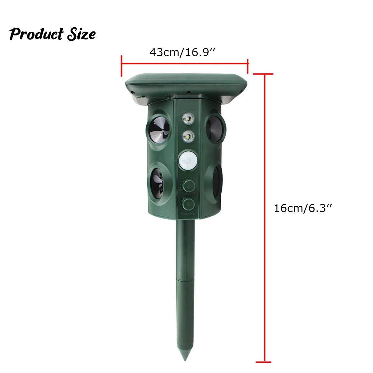 Outdoor Garden Mole Repellent Solar Power Ultrasonic Mole Snake Bird Mosquito Mouse Ultrasonic Pest Repeller Control Garden Yard