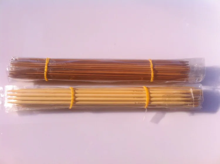 Export New Style Weaving Knitting Needle Knitting Needles for Gloves Bamboo Length 25 Cm a Set of 11 Pay 2.0-5.0