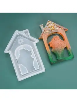 

Crystal Epoxy Resin Mold DIY Christmas Santa Claus Listed Pendant Silicone Mould