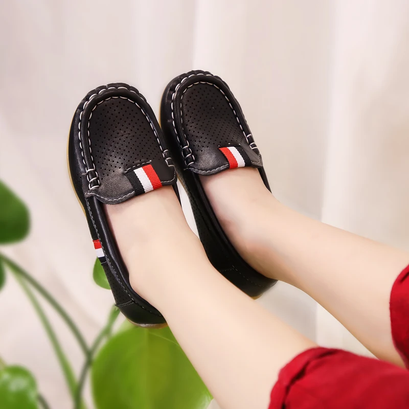 Kids Shoes Boys Shoes Fashion Soft Flat Loafers For Toddler Boy Big Kids Sneakers Children Flats Breathable Moccasin Cut-outs