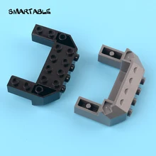 Smartable 4x6x1.667 Invertido Cunha com Pregos na Frente Lado Bloco de Construção de Peças de Brinquedos Para Crianças Compatível 87619 4 pçs/lote MOC