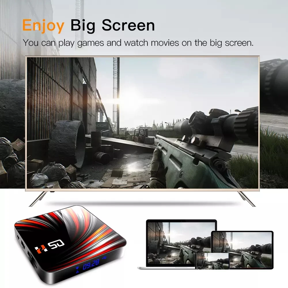 Android TV Box 10 4 ГБ 32 64 Гб 4K H.265 медиаплеер 3D видео 2 4G 5 ГГц Wifi Bluetooth Smart телеприставка|pc