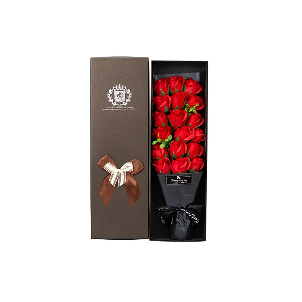 18pcs/set Romantic Rose Soap Flower Heads Artificial Flowers Bathing Petals Box For Valentine's Day Wedding Decoration Gift#NG
