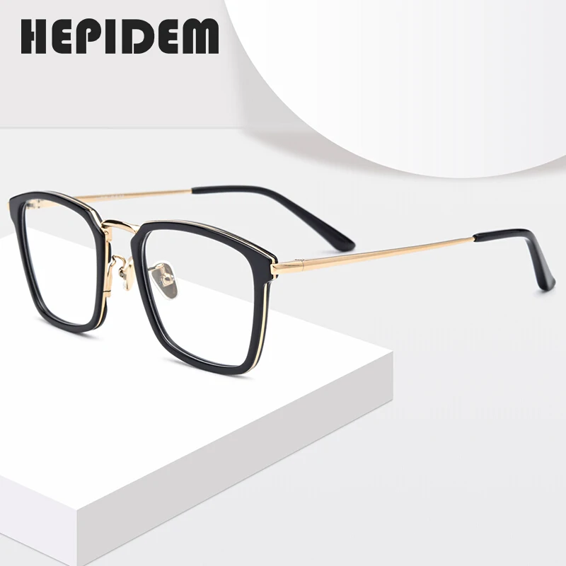 

Acetate Optical Glasses Frame Men Square Prescription Eyeglasses Women Nerd Myopia Spectacles Stainless Steel Eyewear