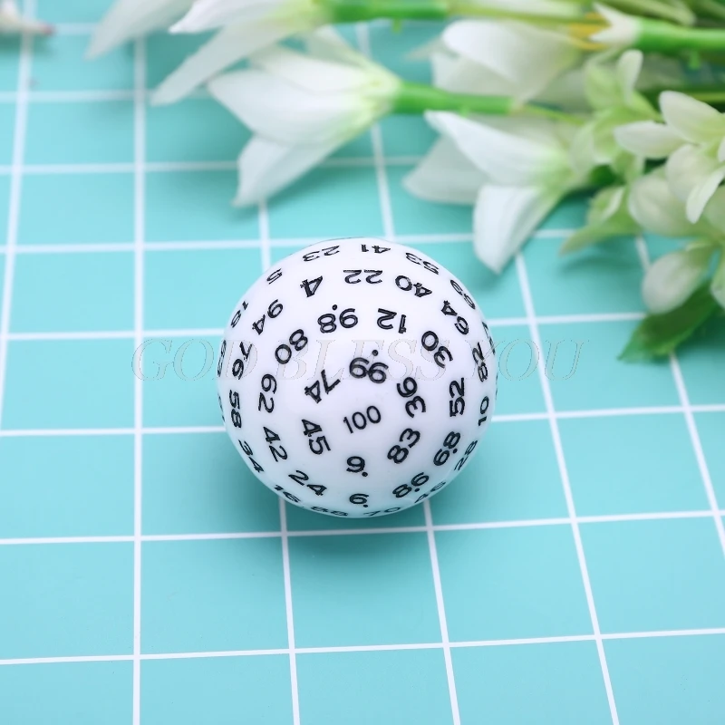 100 Sided Polyhedral Acrylic Dice for Table Board Role Playing Game Bar Pub Club Party