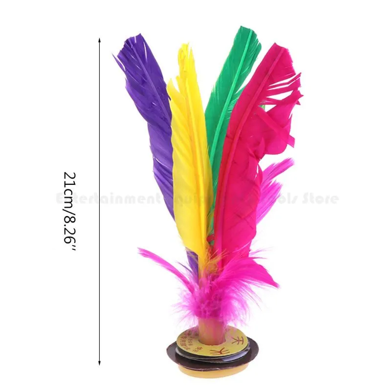 Description Picture 6 of item6pcs Colorful Feathers Kick Shuttlecock Chinese Jianzi Foot Sports Outdoor Toy Game