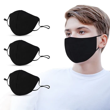 

3-layer Cotton Dustproof Mouth Masks Reusable Washable Face Mask Dust Mask with Adjustable for Men Women Protective Half Face