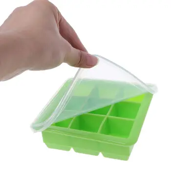 

9 Grids Ice Cubes Tray Ice Cube Soft Silicone Mold Storage Containers Heat Cold Resistant Cookie Fondant Household Baking Tool